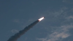 북한이 지난 2019년 월 KN-23 신형 단거리 탄도미사일을 발사했다며 공개한 사진.