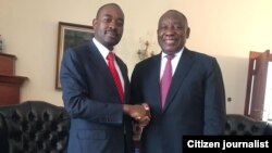 UMnu.Nelson Chamisa loMongameli Cyril Ramaphosa wele South Africa