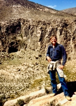 Anthropologist Lawrence Kuznar at Cueva Quellaveco, Peru in 1989. (Photo courtesy Lawrence Kuznar)