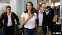 La diputada María Corina Machado, 