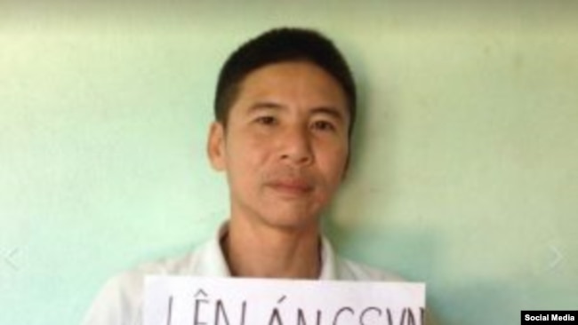 Nhà hoạt động Nguyễn Trung Trực trước khi bị bắt (Facebook AEDC)