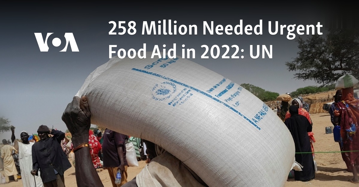 258 Million Needed Urgent Food Aid In 2022: UN