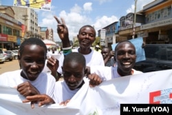 These teenagers held a peace march across Eldoret town in the Rift Valley region. The region has been the epicenter of Kenya's electoral violence.