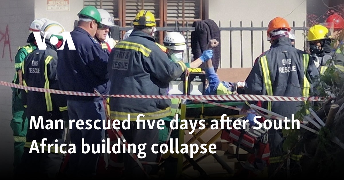 Man rescued five days after South Africa building collapse