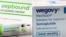 FILE - A combination image shows an injection pen of Zepbound, Eli Lilly's weight loss drug, and boxes of Wegovy, made by Novo Nordisk