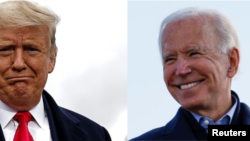 El presidente Donald Trump y el candidato demócrata a la presidencia Joe Biden visitaron, entre los dos, seis estados del Medio Oeste el viernes. 