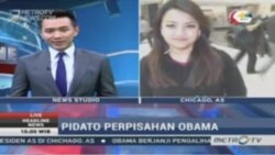 Laporan Langsung VOA untuk Metro TV: Pidato Perpisahan Barack Obama