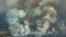 Aerial picture showing smoke billowing from a forest fire in the municipality of Candeias do Jamari in Rondonia State, on August 24, 2019.
