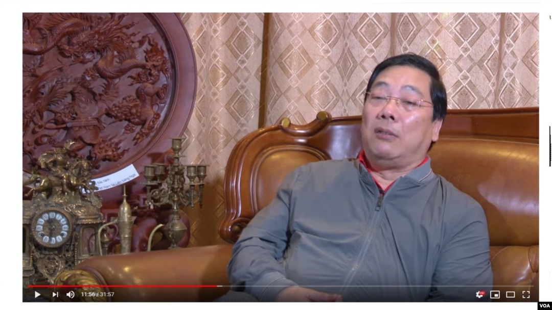 Nguyên thứ trưởng ngoại giao Nguyễn Thanh Sơn. (Hình trích từ trang YouTube Nguyen Tuan Anh)