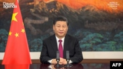 시진핑 중국 국가주석이 25일 '다보스 어젠다' 화상회의에서 연설했다.
