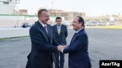 Azərbaycan prezidenti İlham Əliyev və Fransa prezidenti Fransua Oland 