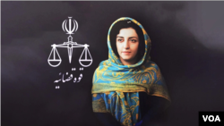 FILE — Undated image of Iranian dissident journalist Narges Mohammadi, who has been imprisoned by Iran for her peaceful human rights advocacy. (VOA Persian)