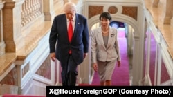 دونالد ترمپ، رییس جمهور ایالات متحده و سانای تاکایچی، صدراعظم جاپان