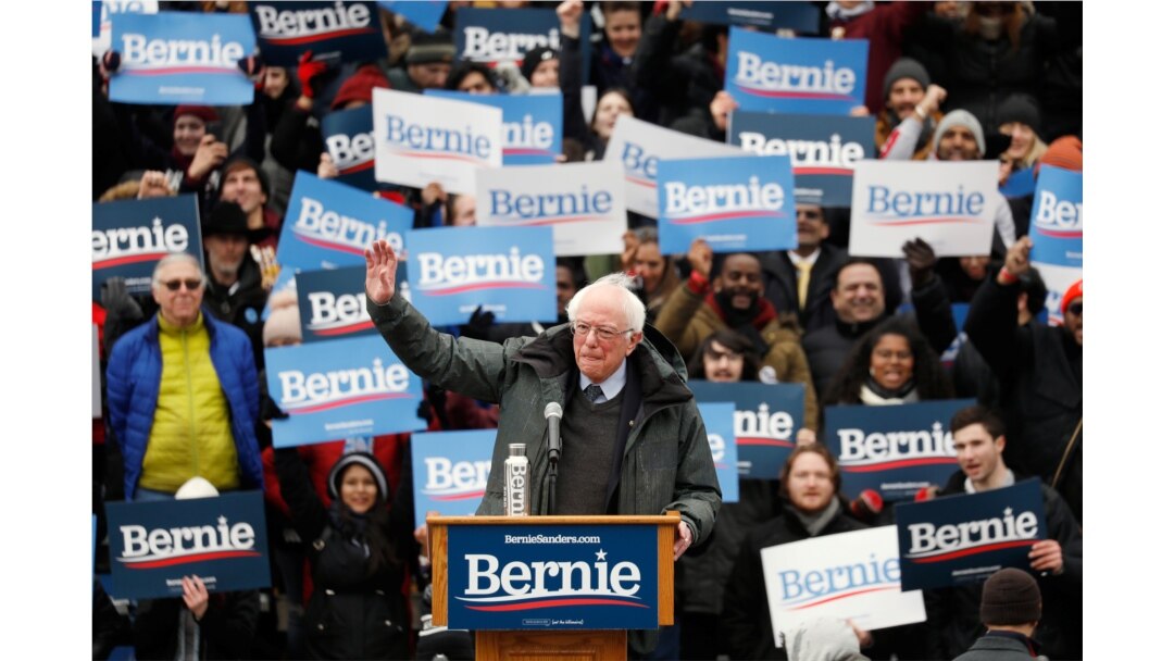U.S. Presidential Candidate and Vermont Senator Bernie Sanders speaks at a rally in New York, United States March 2, 2019. REUTERS/Andrew Kelly