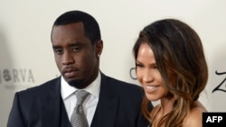 Sean P. Diddy Combs, hagu, tare da Cassie Ventura, dama, a shekarar 2016 a Los Angeles