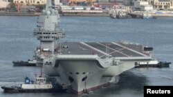 중국의 신형 항공모함인 산둥함.