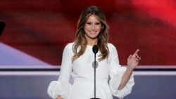 Melania Trump, istri dari capres AS asal Partai Republik Donald Trump, berbicara dalam pembukaan Konvensi Nasional Partai Republik di Cleveland, pada 18 Juli 2016. (Foto: AP/J. Scott Applewhite)