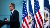 U.S. Secretary of State Antony Blinken delivers remarks on "American Diplomacy for a New Era" at the Foreign Service Institute (FSI) in Arlington, Virginia, on October 30, 2024.