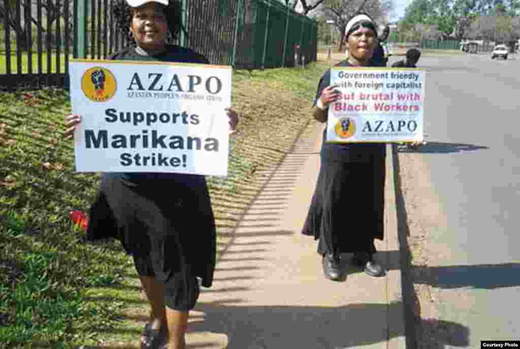 AZAPO frequently supports protests by striking workers and against capitalism. (Courtesy AZAPO)
