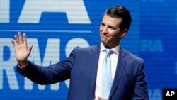 Donald Trump Jr en una foto de archivo durante una convención de la Asociación Nacional del Rifle en Dallas, Texas, el 4 de mayo del 2018. 