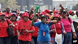 Des manifestants en Afrique du Sud