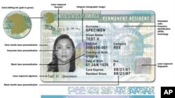 An example of a U.S. permanent resident visa.