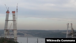 Yavuz Sultan Selim körpüsünün tikintisi davam edir.İstanbul/Türkiyə