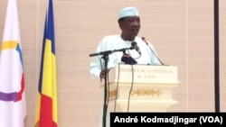Idriss Deby Itno, président du Tchad, à N'Djamena, le 18 juin 2019. (VOA/André Kodmadjingar)