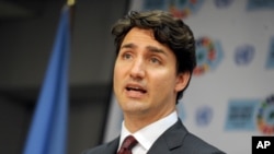 FILE - Canadian PM Justin Trudeau.