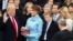 Donald Trump is sworn in as the 45th president of the United States by Chief Justice John Roberts as Melania Trump looks on during the 58th Presidential Inauguration at the U.S. Capitol in Washington, Jan. 20, 2017. 