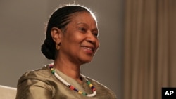 FILE - U.N. Women Executive Director Phumzile Mlambo-Ngcuka, pictured in Sarajevo, Bosnia-Herzegovina, in November 2019, says that “we see still .. the possibility to change and the possibility to move forward" on issues of women's well-being.