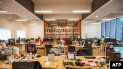 Ruang kerja situs berita Malaysiakini di Kuala Lumpur, 6 Juli 2020.