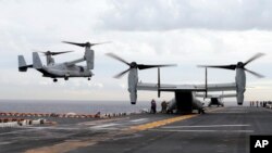 Máy bay MV-22B Osprey của Thủy quân Lục chiến Mỹ, ngày 29/06/2017.