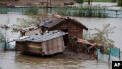 Floodwaters are seen in parts of Madagascar's capital, Antananarivo, March 9, 2017. 