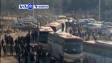 VOA60: Kusan Motocin Bus 20 Sun Tashi Daga Birnin Aleppo A Aikin Kwashe Fararen Hula