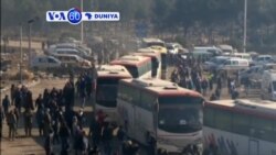 VOA60: Kusan Motocin Bus 20 Sun Tashi Daga Birnin Aleppo A Aikin Kwashe Fararen Hula