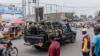 An M23 rebel pickup truck drives on a road in Goma, North Kivu province, Democratic Republic of the Congo, Feb. 4, 2025. 