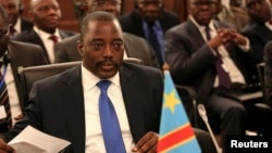 FILE - Democratic Republic of Congo's President Joseph Kabila is seen at a meeting of leaders from the Southern African Development Community (SADC) in Pretoria, South Africa, Nov. 4, 2013.