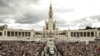 FILE - Pope Francis departs Mass at which he canonized shepherd children Jacinta and Francisco Marto at the Sanctuary of Our Lady of Fatima, May 13, 2017, in Fatima, Portugal.