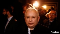 FILE - Jaroslaw Kaczynski, leader of the ruling party Law and Justice (PiS).