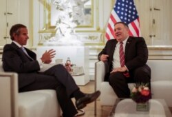 U.S. Secretary of State Mike Pompeo meets with International Atomic Energy Agency (IAEA) Director General Rafael Grossi in Vienna, Austria, Aug. 14, 2020.