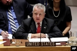 U.S. Deputy Secretary of State John Sullivan speaks at the United Nations Security Council, Jan. 19, 2018.