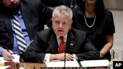 U.S. Deputy Secretary of State John Sullivan speaks at the United Nations Security Council, Jan. 19, 2018.