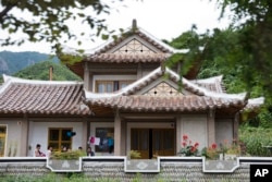 North Koreans stay at a homestay lodging near Mount Chilbo, North Korea.