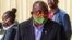 FILE PHOTO: South African President Cyril Ramaphosa visits the coronavirus disease (COVID-19) treatment facilities in Johannesburg