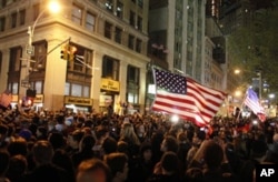 Des manifestants à New York