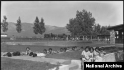 FILE - 1935 photo shows students at the Carson-Stewart Indian School, in Nevada. The Great Depression saw more Native children in boarding schools than ever before.