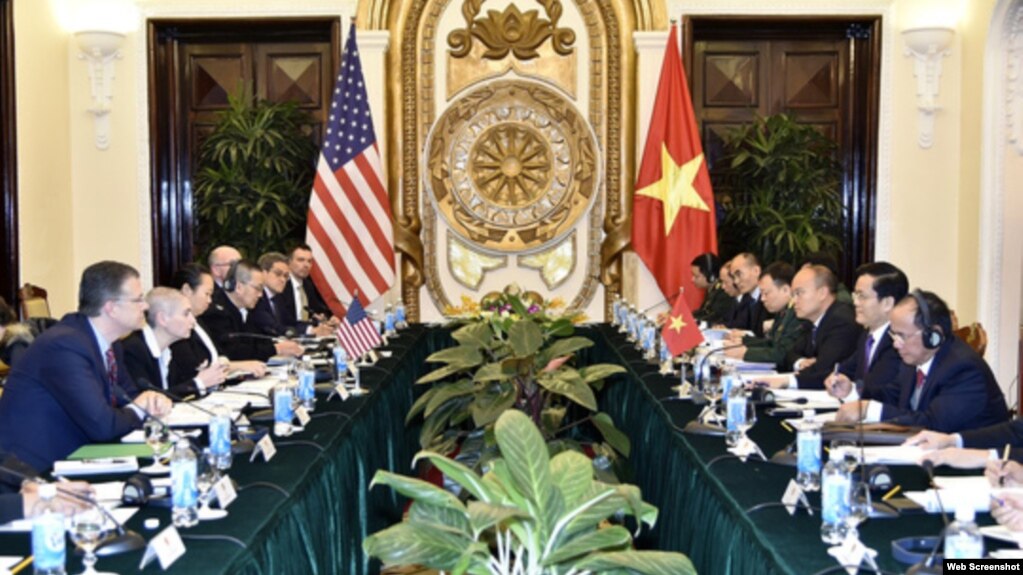 Đối thoại Hoa Kỳ - Việt Nam về Chính trị - An ninh - Quốc phòng lần thứ 9, ngày 30/1/2018 tại Hà Nội. (Ảnh: NLD)