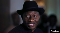 FILE - Nigerian President Goodluck Jonathan.