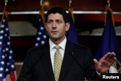 FILE - House Speaker Paul Ryan, R-Wis., speaks at his weekly press conference in Washington, July 27, 2017.